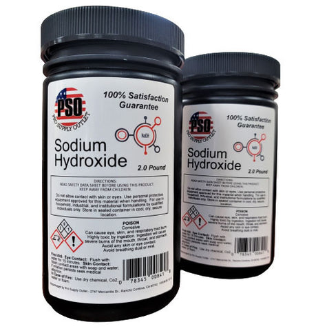 Sodium Hydroxide (caustic soda)/lye 2lb Soap-Maker (NaOH) Food Grade –  Pro's Choice Supply