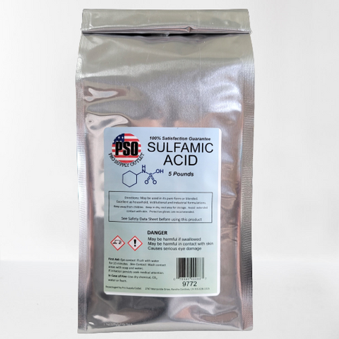 ammonium sulfamate herbicide SULFAMIC ACID CRYSTALS-ACIDIC CLEANING AGENT 99.9% PURE FCC GRADE 5lbs – Pro's Choice Supply